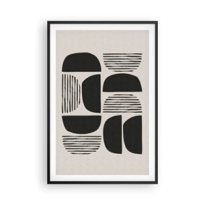 Plakat w czarnej ramie - Połowiczne układy - 61x91 cm