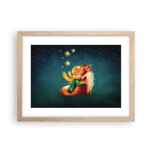 Plakat w ramie jasny dąb - Mały Książę - 40x30 cm