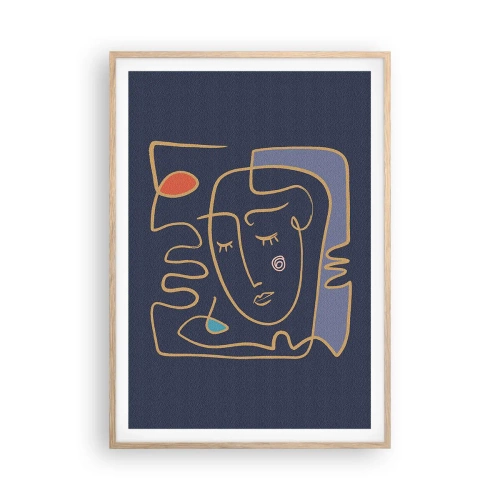 Plakat w ramie jasny dąb - W zamyśleniu - 70x100 cm