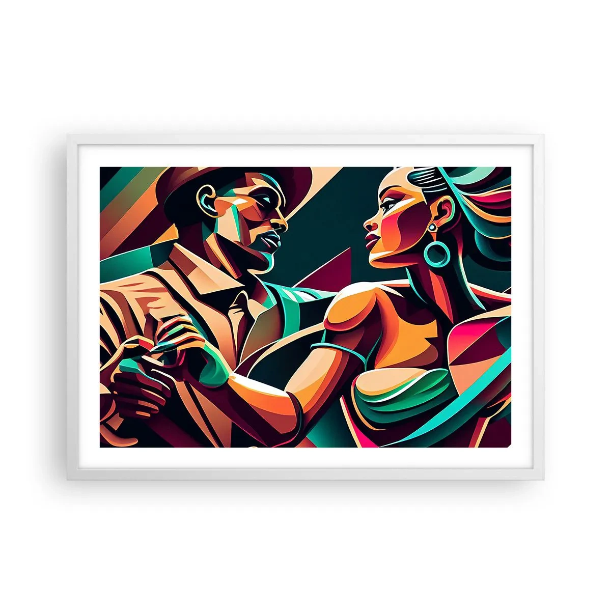 Plakat w białej ramie - W rytmie serca - 70x50 cm