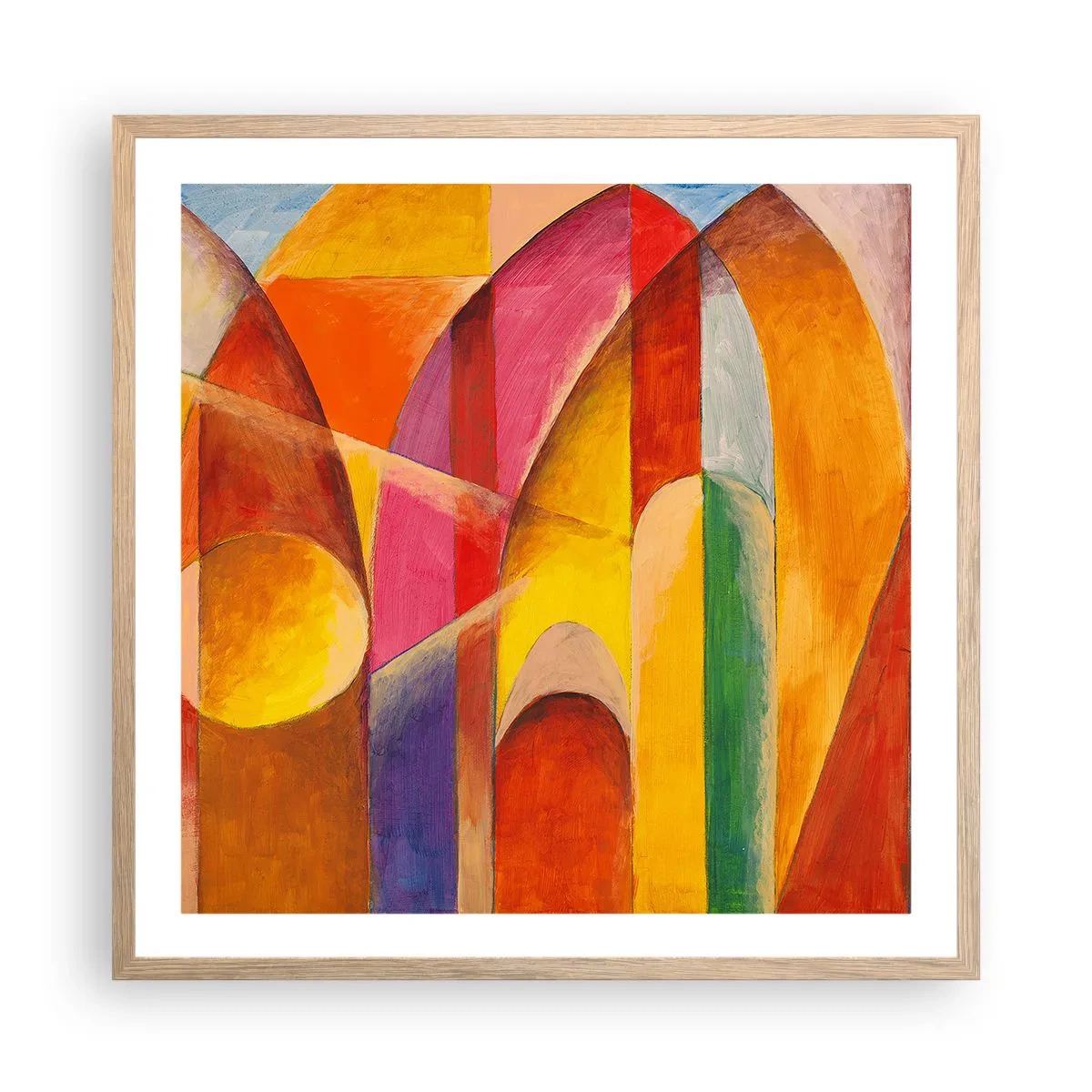 Plakat w ramie jasny dąb - Katedra słońca - 60x60 cm