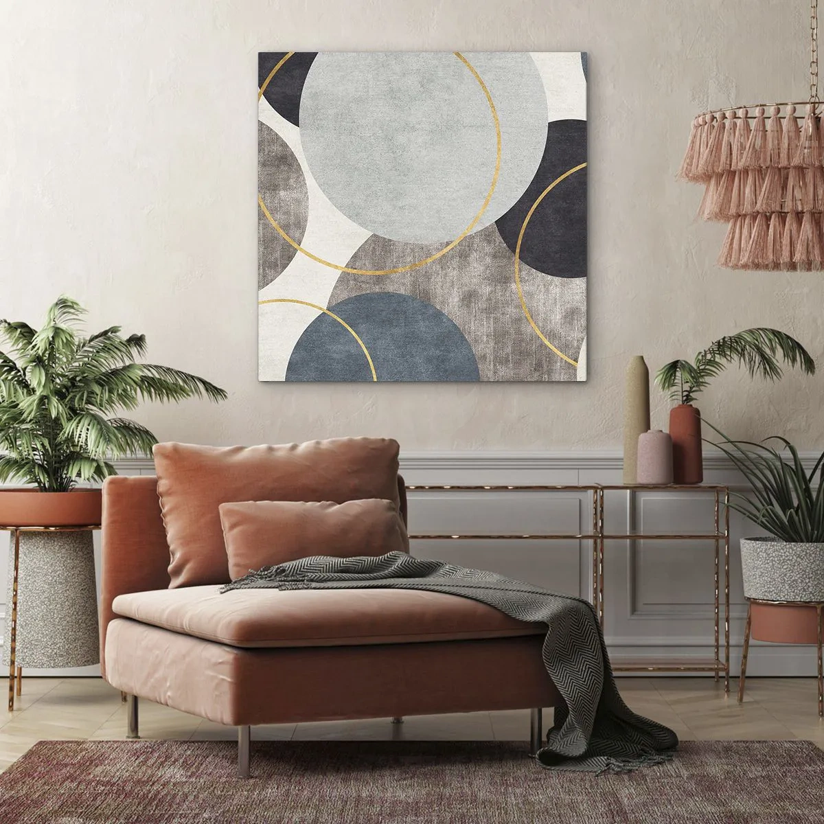 Obraz na płótnie - Koło za kołem - 40x40 cm