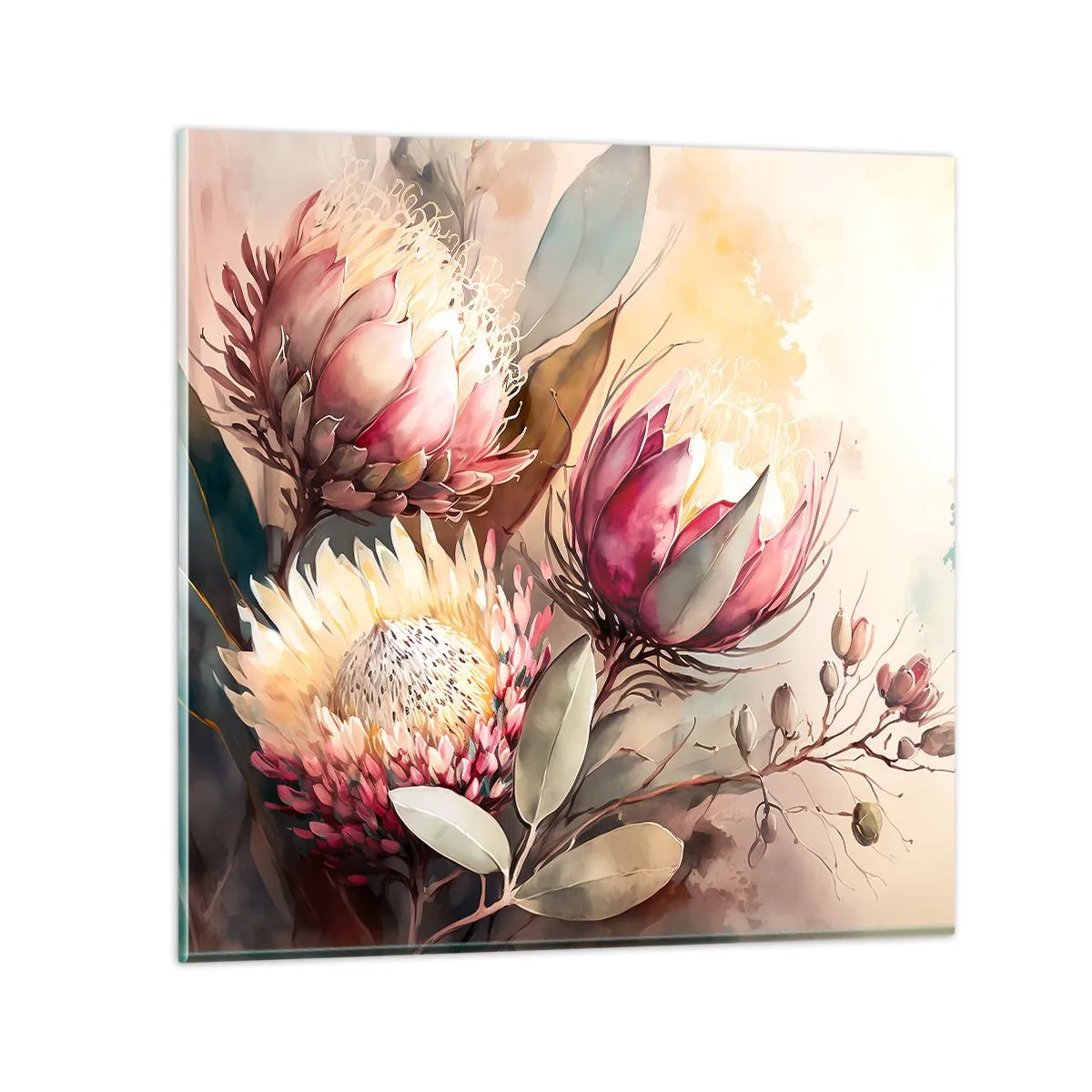 Obraz na szkle - Z profilu i en face - 60x60 cm