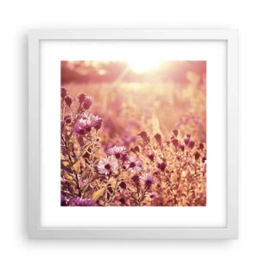 Plakat w białej ramie - Przed odejściem lata - 30x30 cm