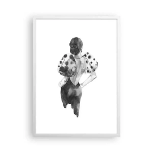 Plakat w białej ramie - Przeszła tuż obok - 50x70 cm