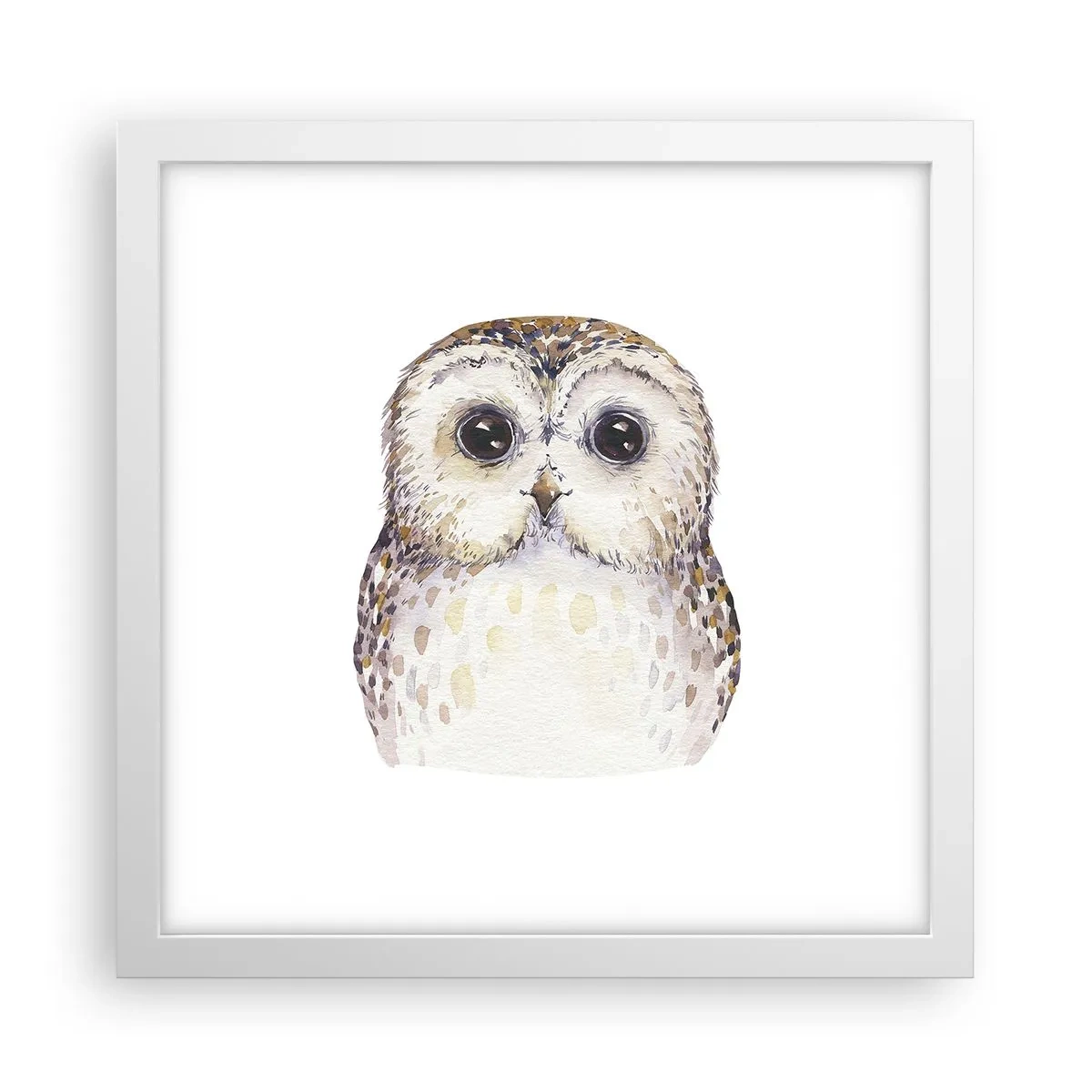 Plakat w białej ramie - Spójrz mi w oczy - 30x30 cm