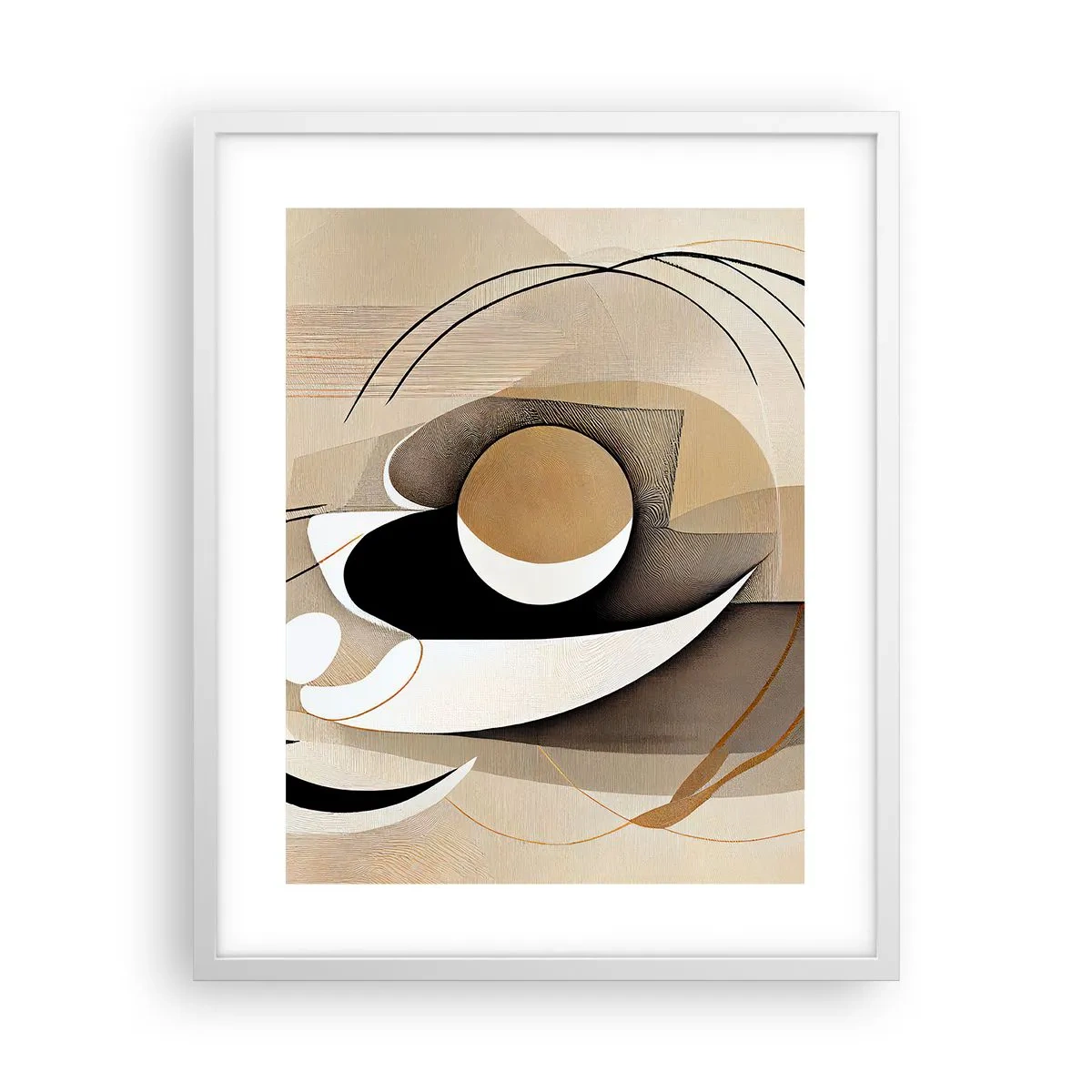 Plakat w białej ramie - Kompozycja: istota rzeczy - 40x50 cm