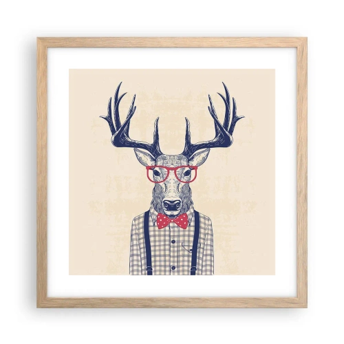 Plakat w ramie jasny dąb - Zabawna ekstrawagancja - 40x40 cm