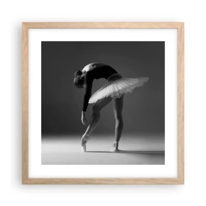 Plakat w ramie jasny dąb - Bella balerina - 40x40 cm