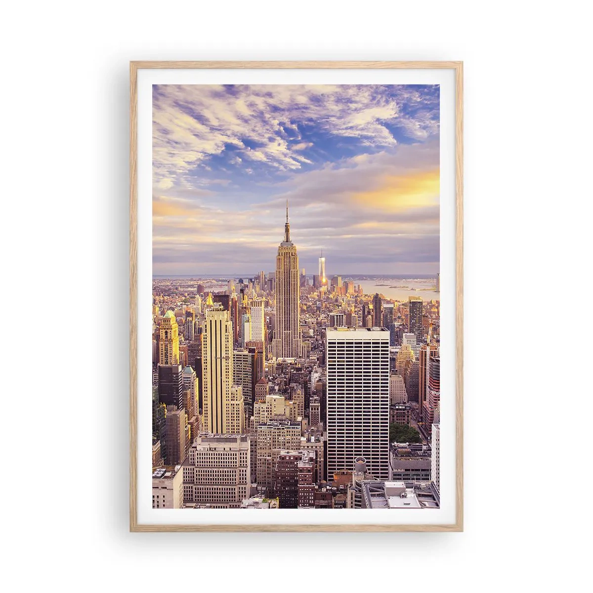 Plakat w ramie jasny dąb - Sięgnąć samych chmur - 70x100 cm