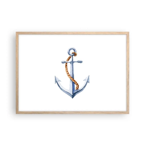 Plakat w ramie jasny dąb - Ahoj przygodo! - 70x50 cm