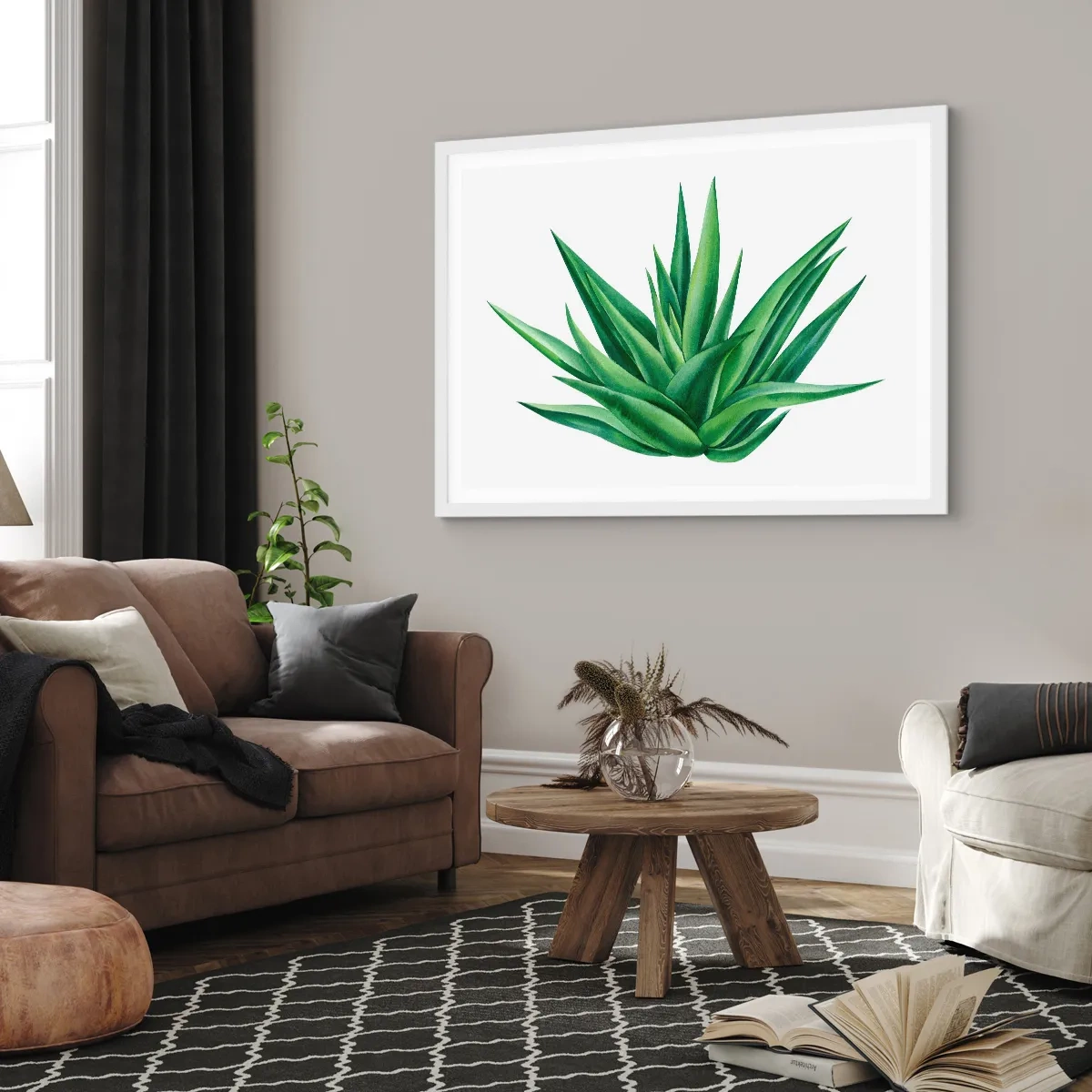 Plakat w białej ramie - Zieleń – siła – życie - 100x70 cm