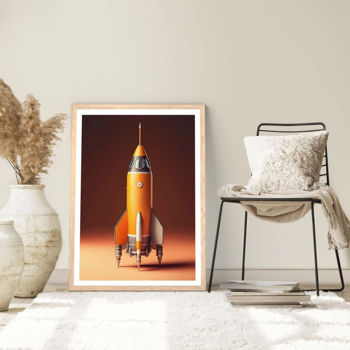 Plakat w ramie jasny dąb - Zaczyna się od marzenia - 70x100 cm