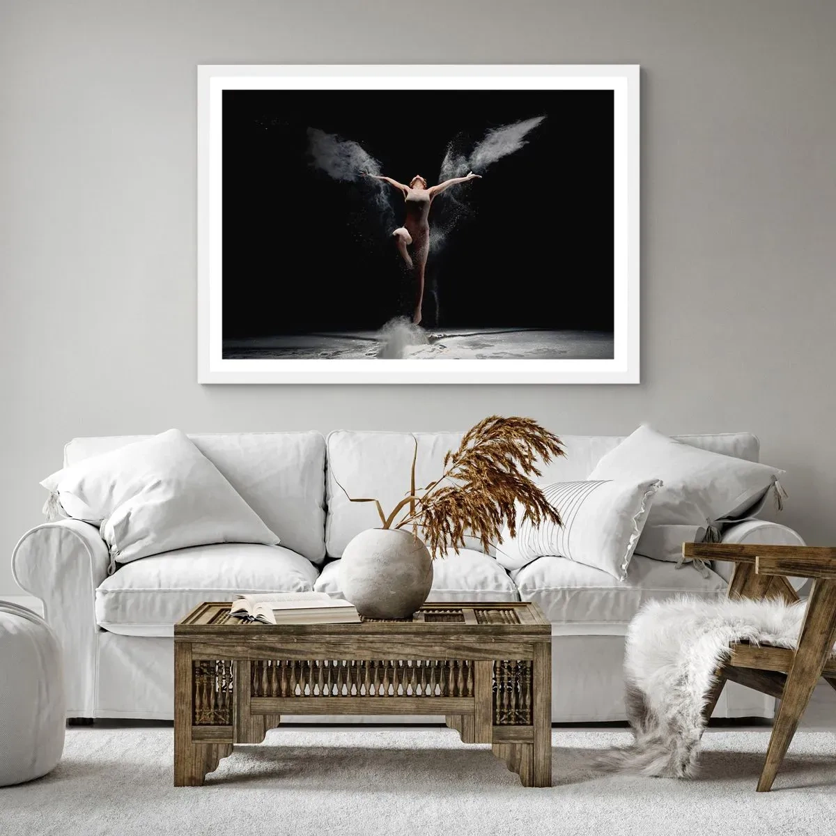 Plakat w białej ramie - Elfy istnieją - 100x70 cm