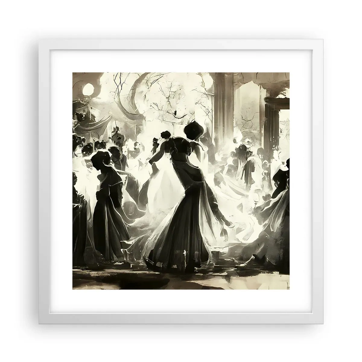 Plakat w białej ramie - Wielka maskarada - 40x40 cm