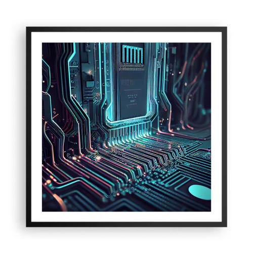 Plakat w czarnej ramie - Tak sobie myślę… - 60x60 cm