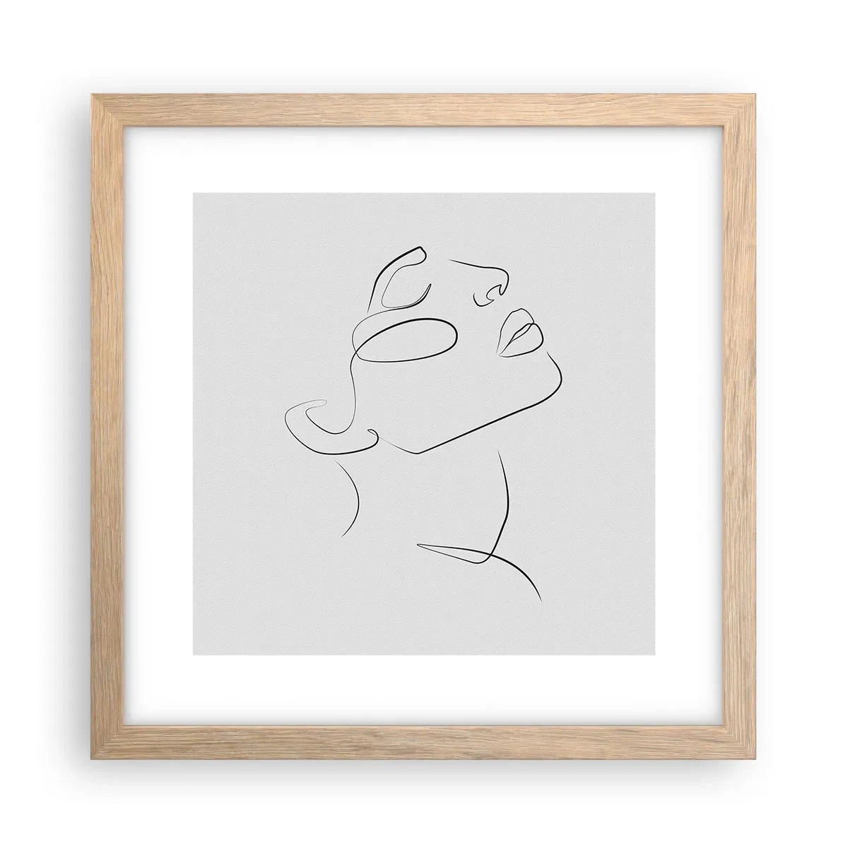 Plakat w ramie jasny dąb - Meandry marzenia - 30x30 cm
