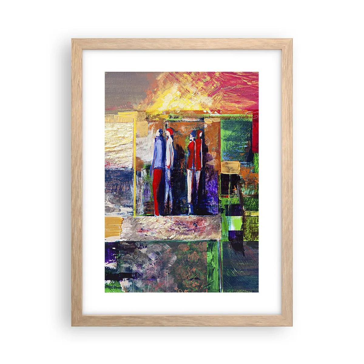 Plakat w ramie jasny dąb - Relacje i emocje - 30x40 cm