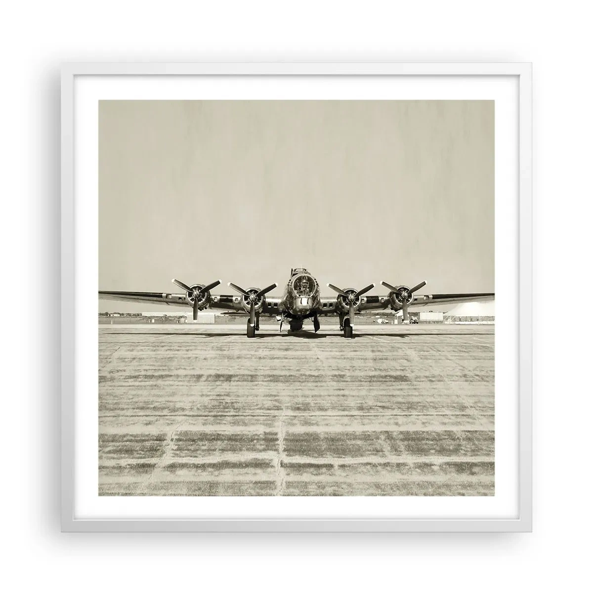 Plakat w białej ramie - Jak zawsze gotowy - 60x60 cm