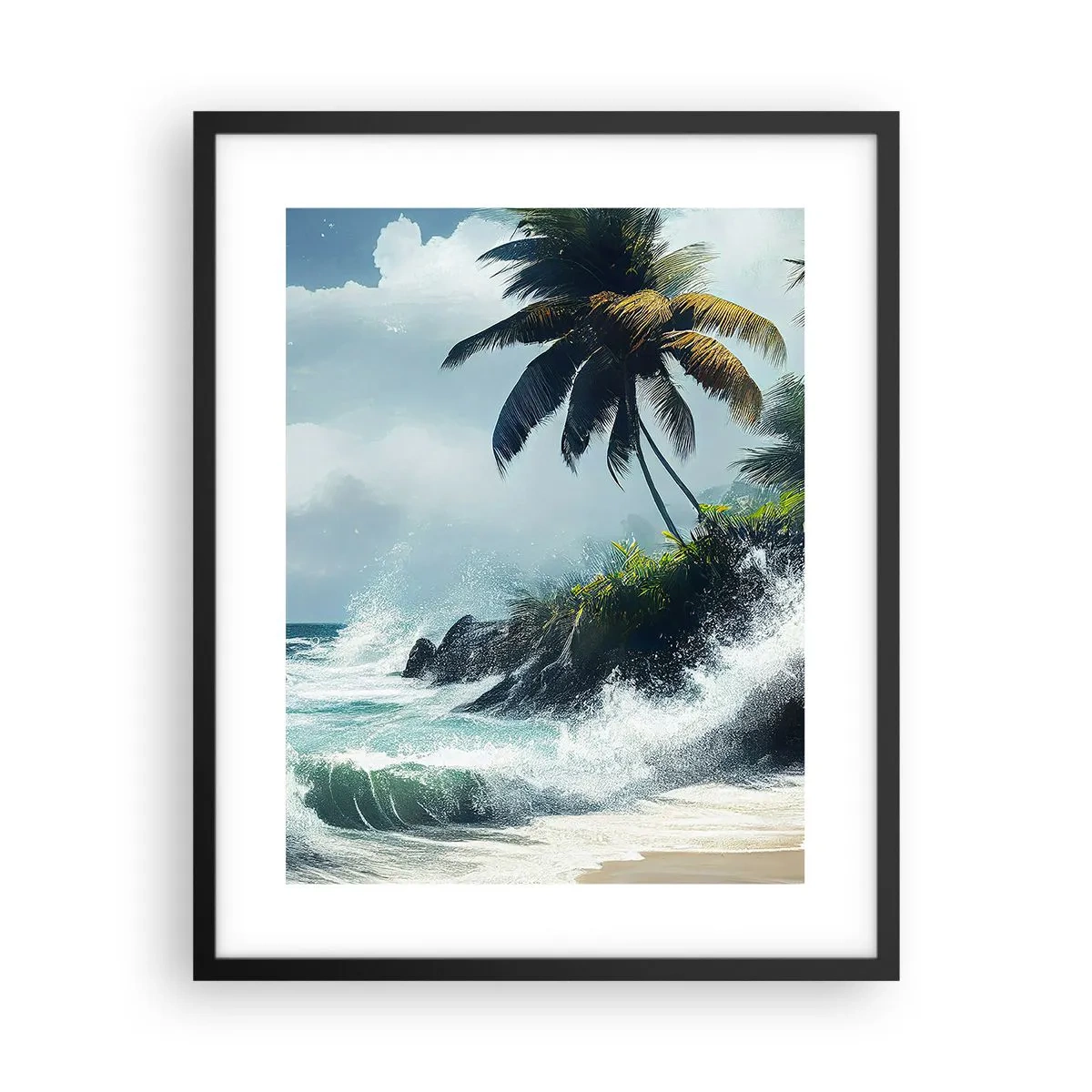 Plakat w czarnej ramie - Na tropikalnym brzegu - 40x50 cm