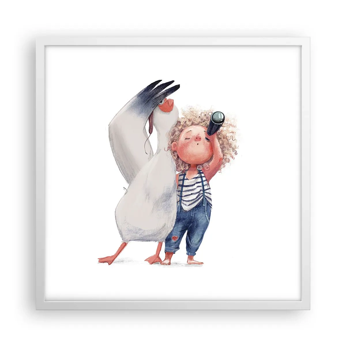 Plakat w białej ramie - Plan wielkiej podróży - 50x50 cm