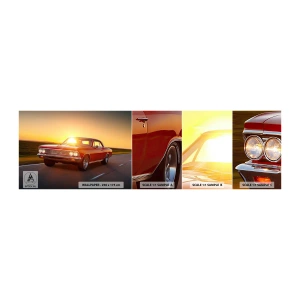 Fototapeta Próbka Samoprzylepna Deluxe Sticker - Pożądanie ma kolor czerwony - Samochód, Podróż, Vintage - 100x30 cm