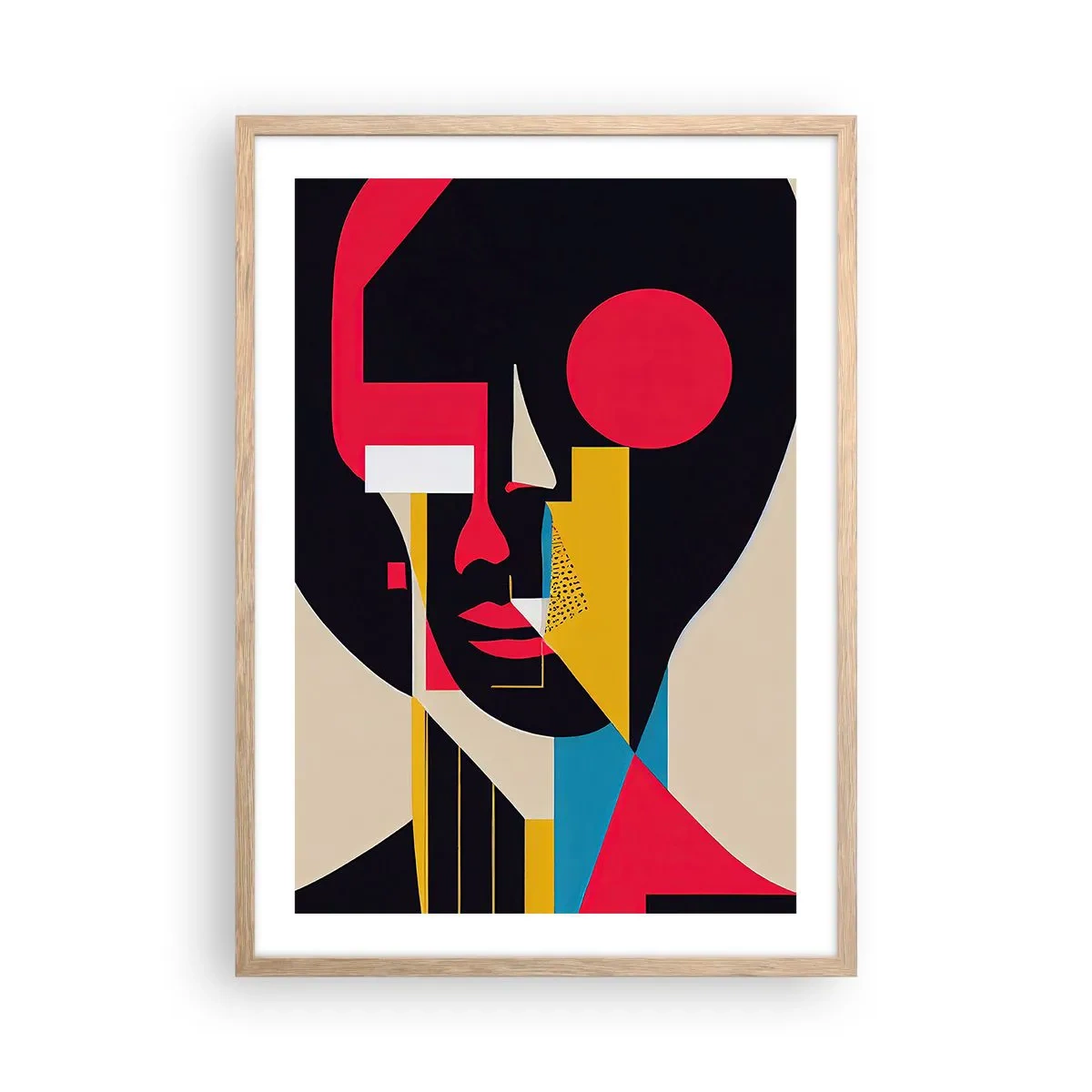 Plakat w ramie jasny dąb - Jej wewnętrzny świat - 50x70 cm