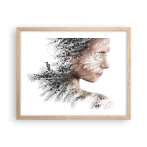 Plakat w ramie jasny dąb - Duch lasu - 50x40 cm