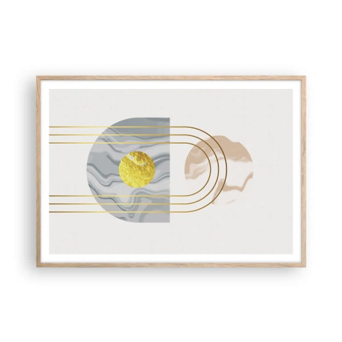 Plakat w ramie jasny dąb - Jasność i blask - 100x70 cm