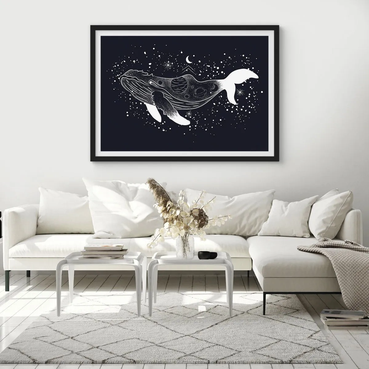 Plakat w czarnej ramie - W oceanie wszechświata - 40x30 cm