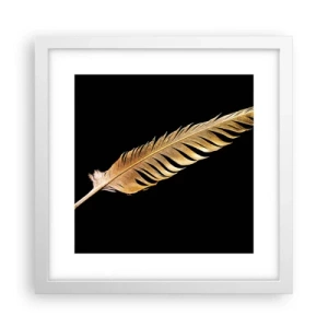Plakat w białej ramie - Nie lada piórem opatrzony… - 30x30 cm