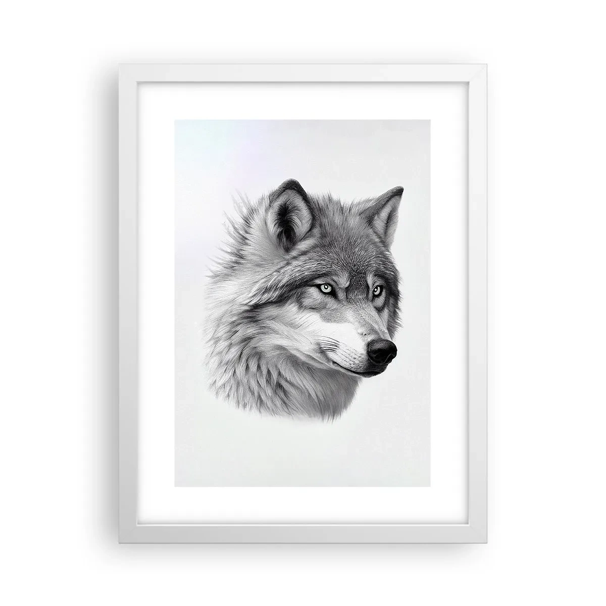 Plakat w białej ramie - Alfa – bez wątpienia - 30x40 cm