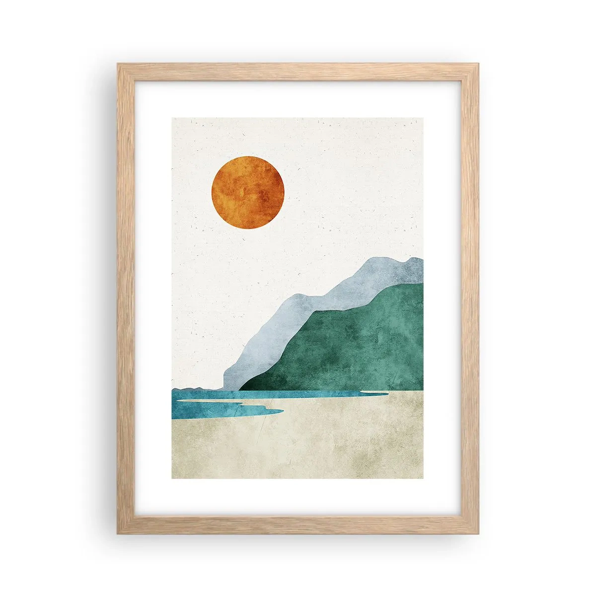 Plakat w ramie jasny dąb - Pejzaż jak należy - 30x40 cm