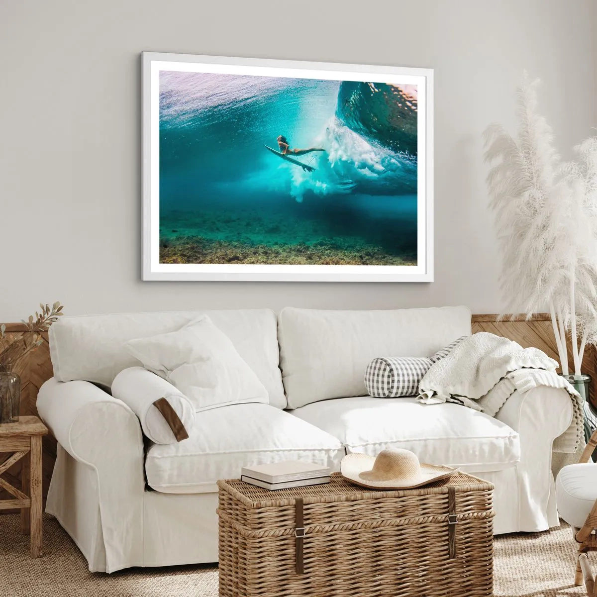 Plakat w białej ramie - Podwodny świat - 40x30 cm