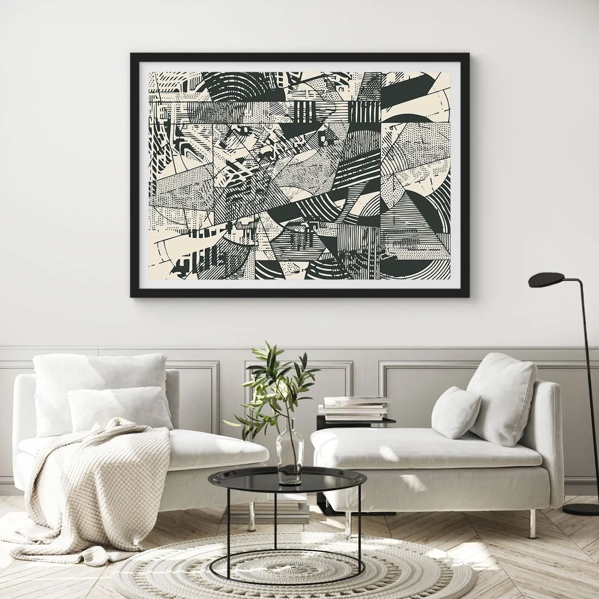 Plakat w czarnej ramie - Dynamika współczesności - 50x40 cm