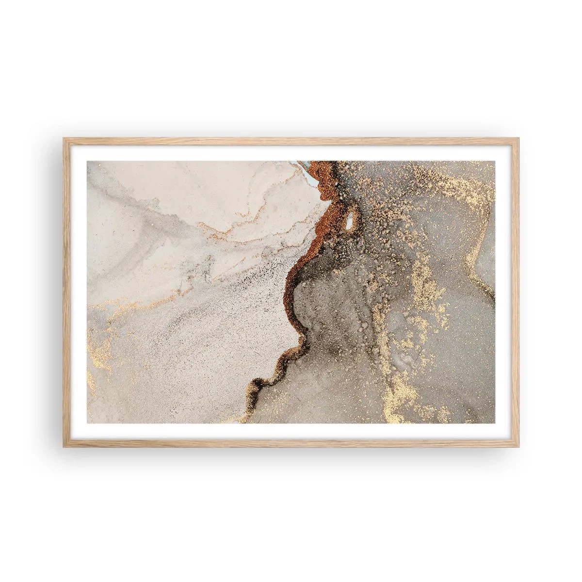 Plakat w ramie jasny dąb - Na granicy barw - 91x61 cm