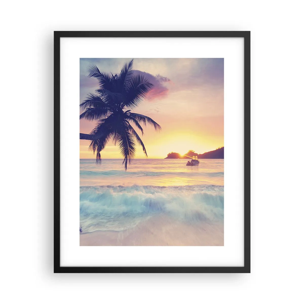Plakat w czarnej ramie - Wieczór w zatoce - 40x50 cm