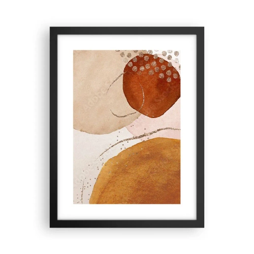 Plakat w czarnej ramie - Krągłość i ruch - 30x40 cm