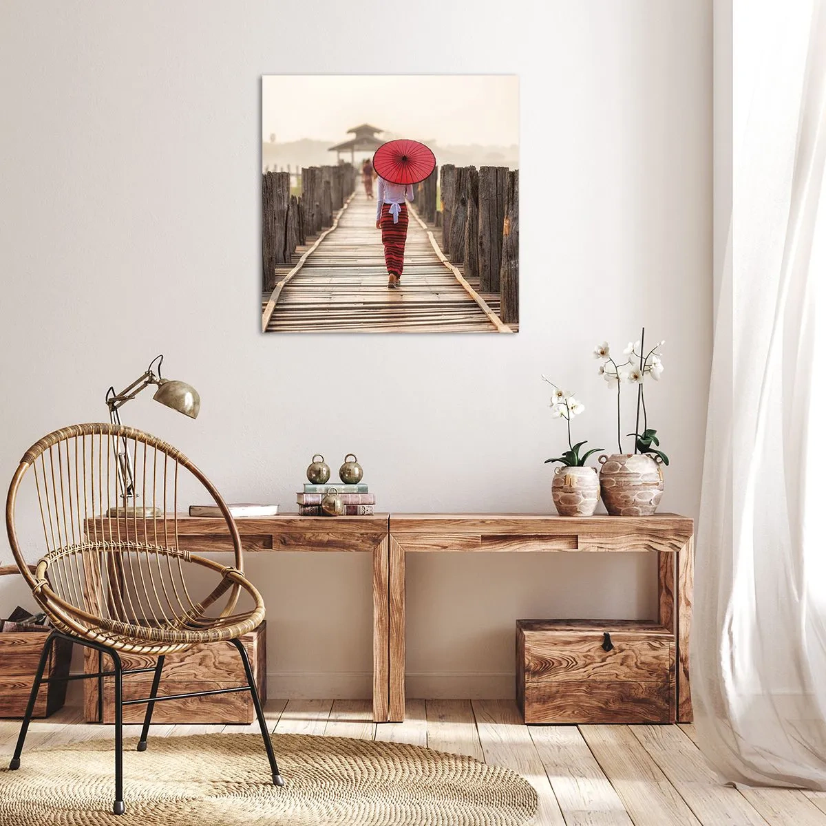 Obraz na płótnie - Na starym moście - 60x60 cm