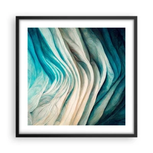 Plakat w czarnej ramie - Błękitne nienasycenie - 50x50 cm