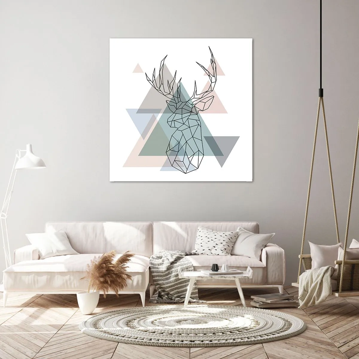 Obraz na płótnie - W geometrycznym lesie - 60x60 cm