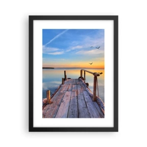 Plakat w czarnej ramie - Iść przed siebie ku słońcu - 30x40 cm