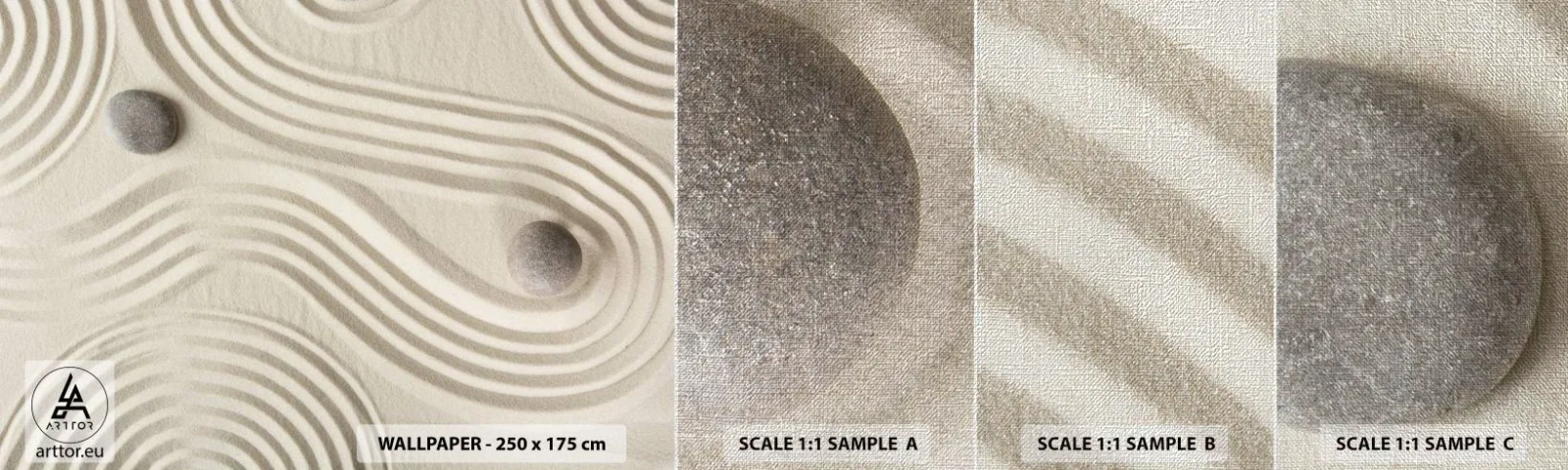 Fototapeta Próbka Premium Canvas - Dotyk ciepła - Abstrakcja, Sztuka, Piasek - 100x30 cm