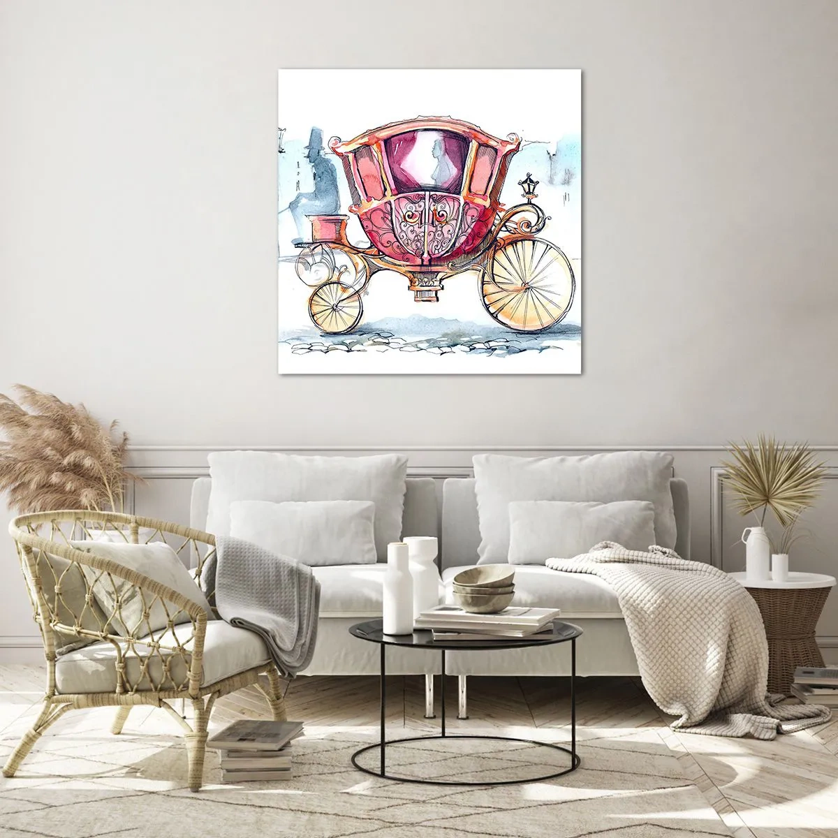 Obraz na szkle - Do ślubu czy na bal? - 70x70 cm