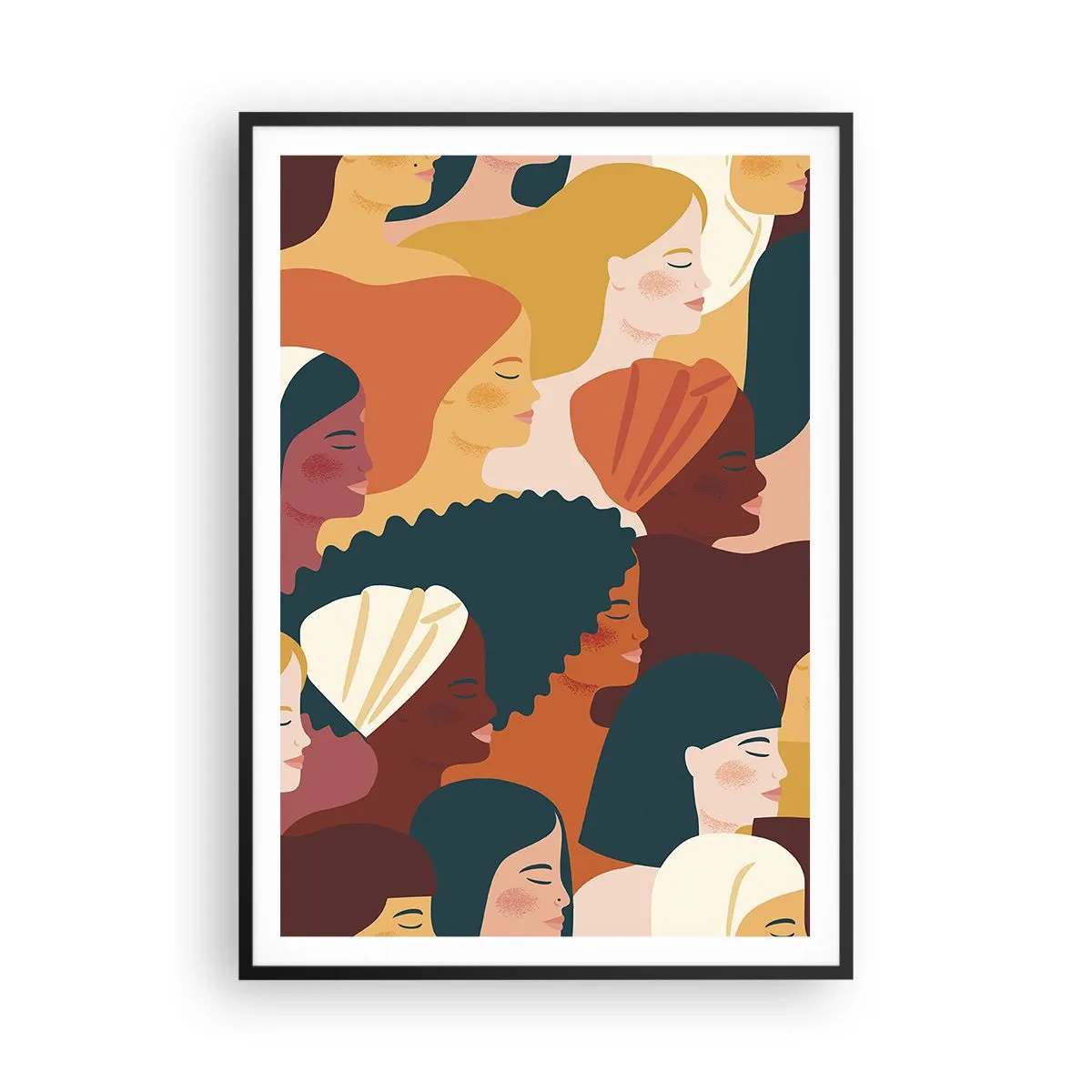 Plakat w czarnej ramie - Tylko kobiecość - 70x100 cm