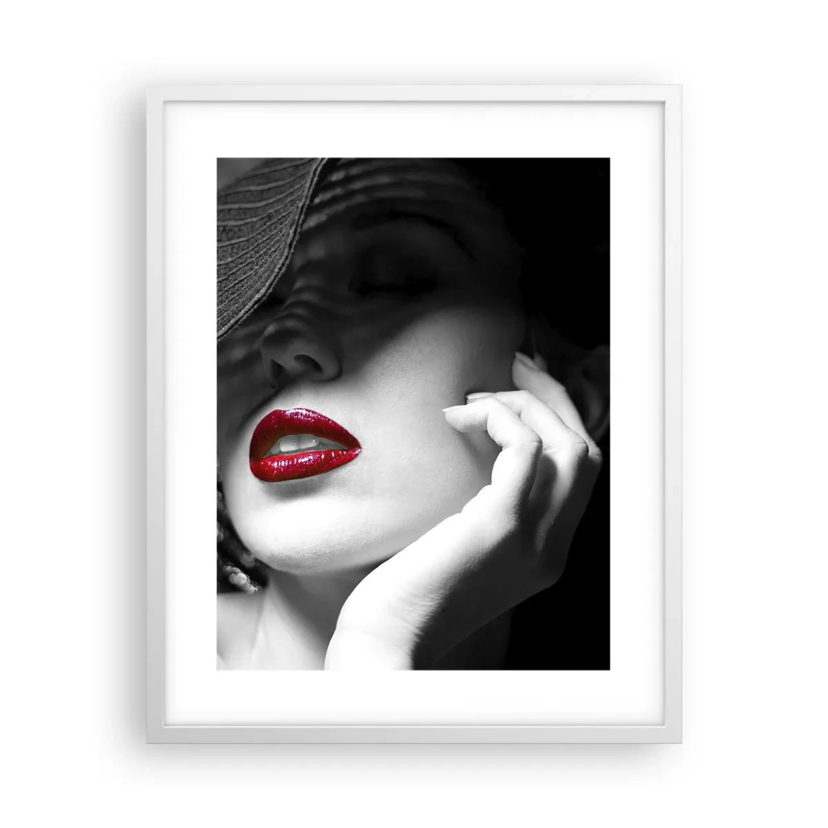 Plakat w białej ramie - Studium w szkarłacie - 40x50 cm