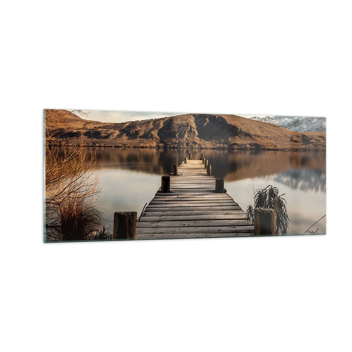 Obraz na szkle - Pejzaż w ciszy - 100x40 cm