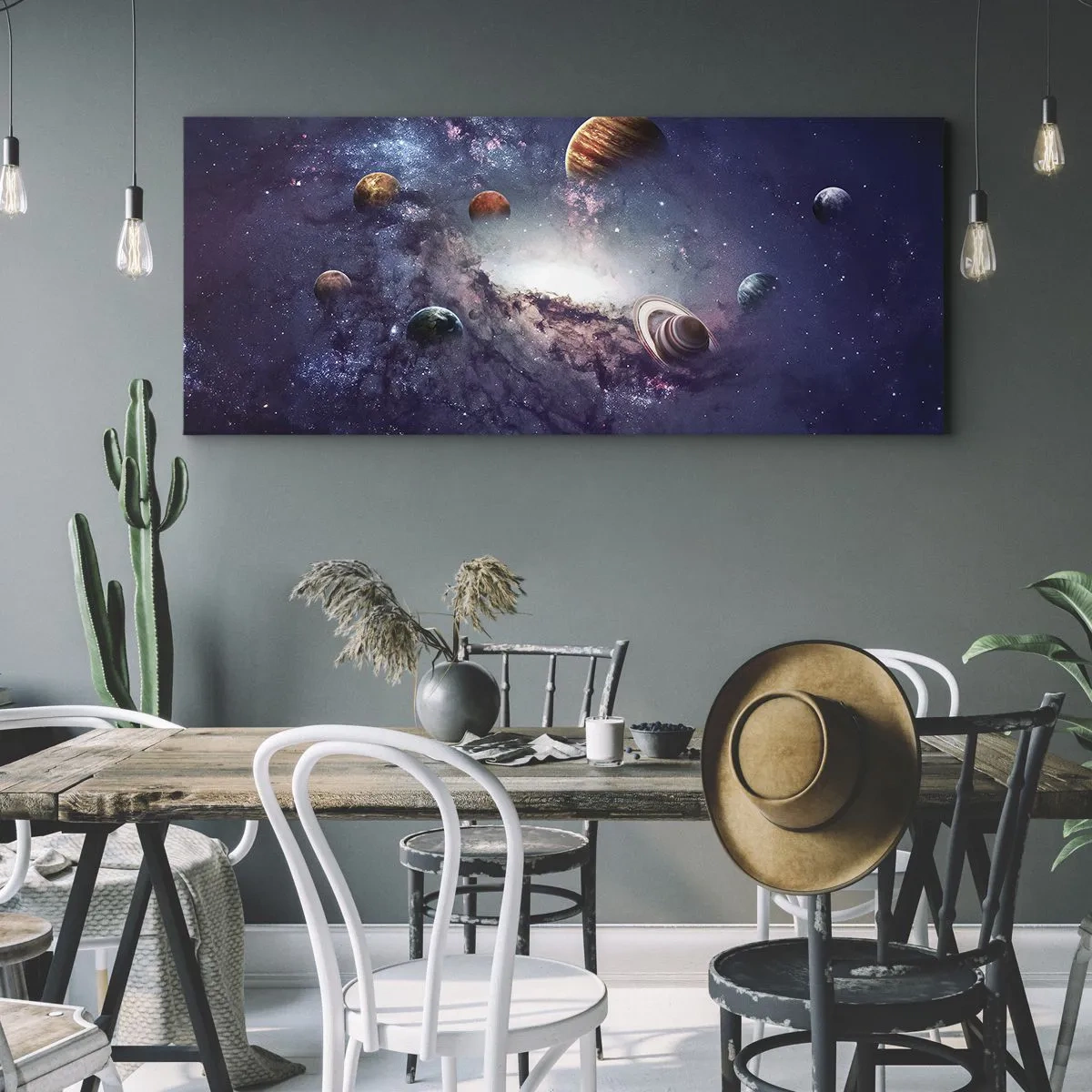 Obraz na płótnie - Układ słoneczno-taneczny - 100x40 cm