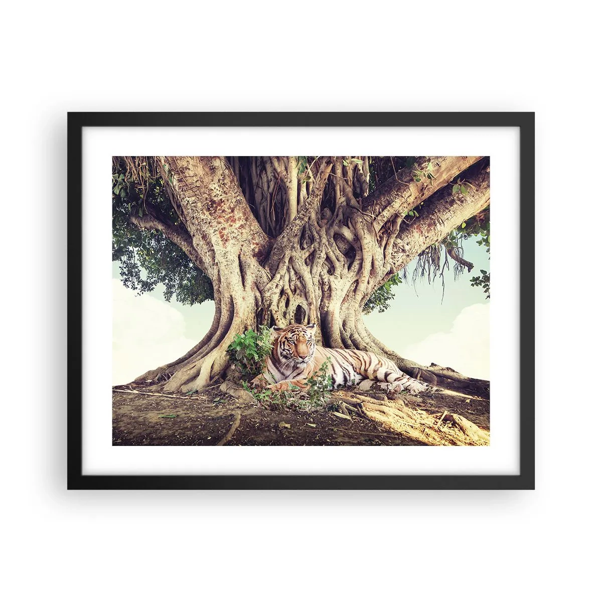 Plakat w czarnej ramie - Widok z Księgi Rodzaju - 50x40 cm