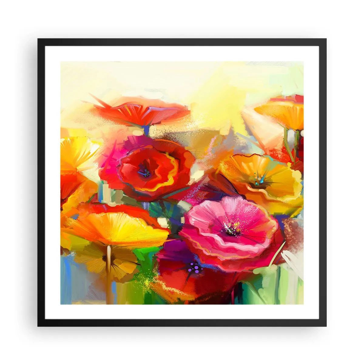 Plakat w czarnej ramie - Nie tylko czerwone - 60x60 cm